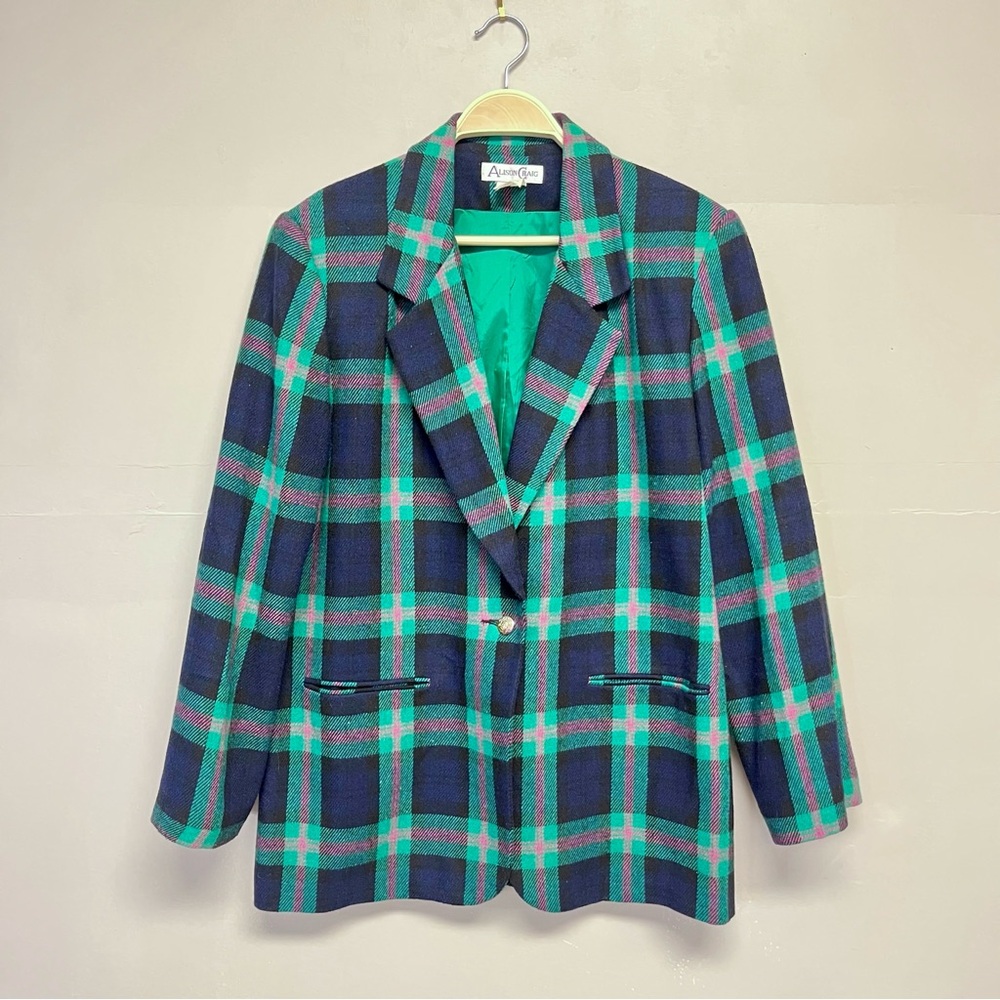 Vintage Alison Craig Plaid Blazer